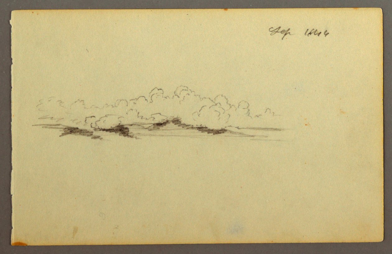 Dibujo, Nubes, 1844 de Frederic Edwin Church