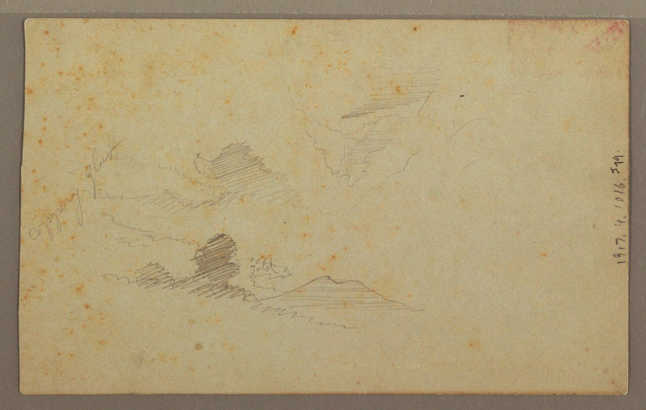 Dibujo, Cielo nublado sobre el valle, julio de 1863 de Frederic Edwin Church