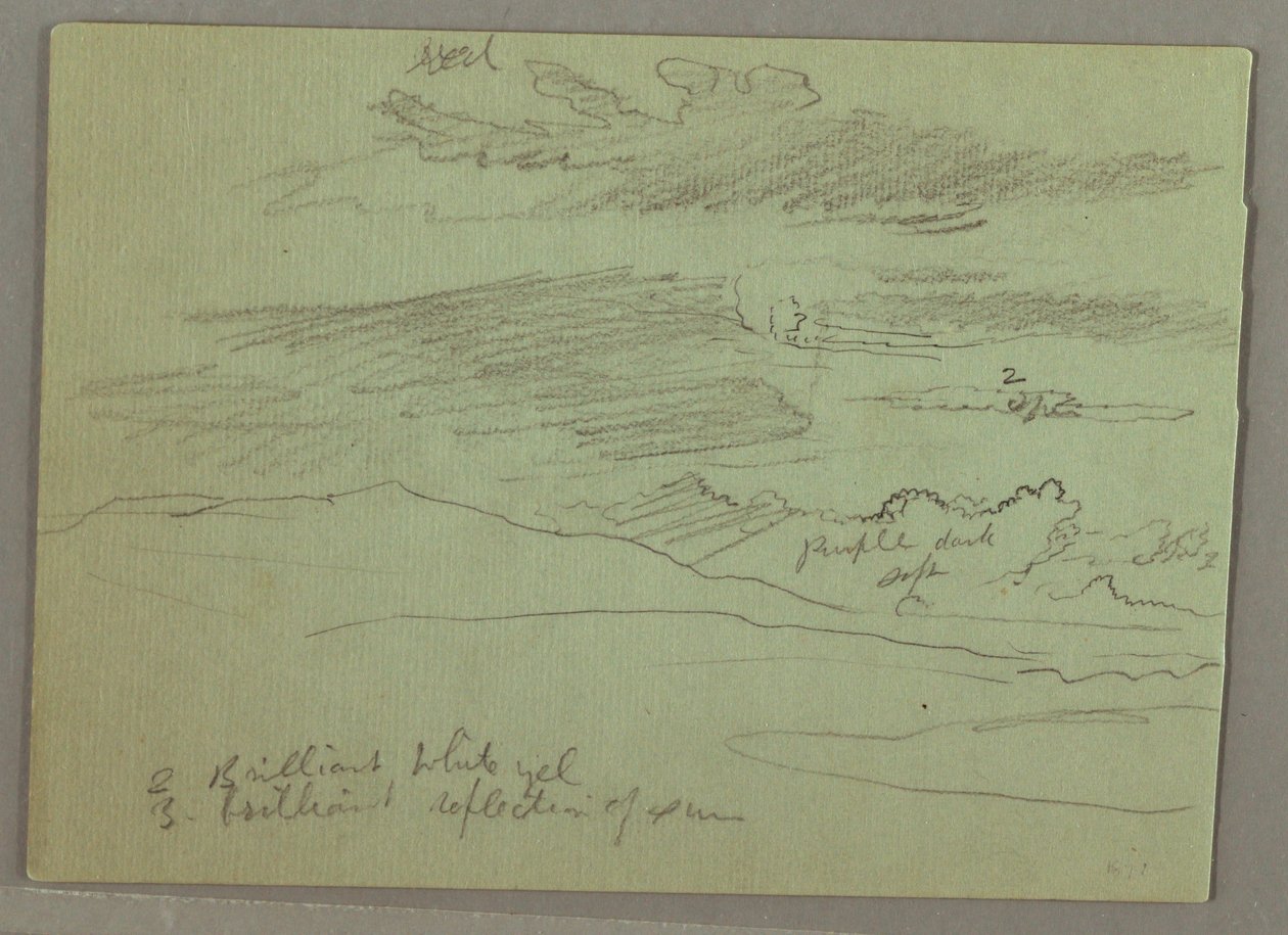 Dibujo, Cielo nublado, 1871 de Frederic Edwin Church