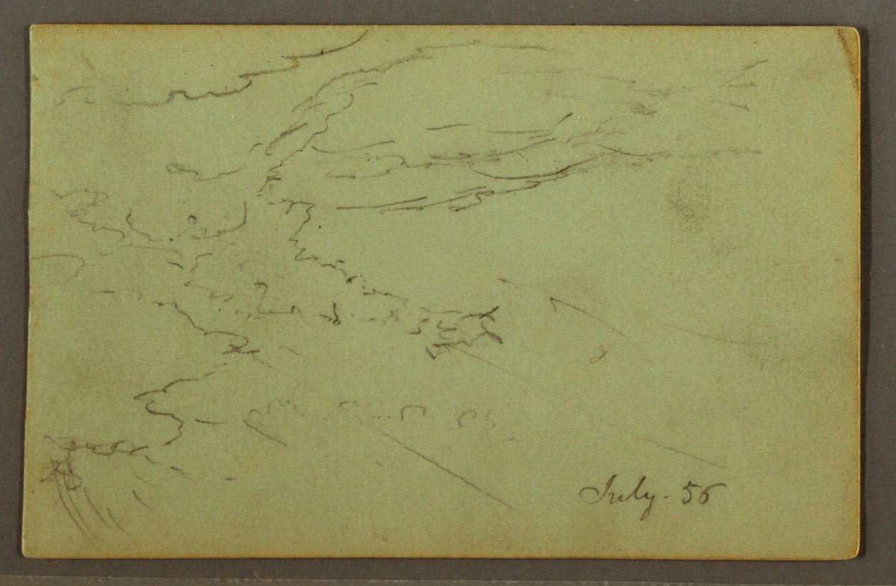 Dibujo, Cielo nublado, julio de 1856 de Frederic Edwin Church