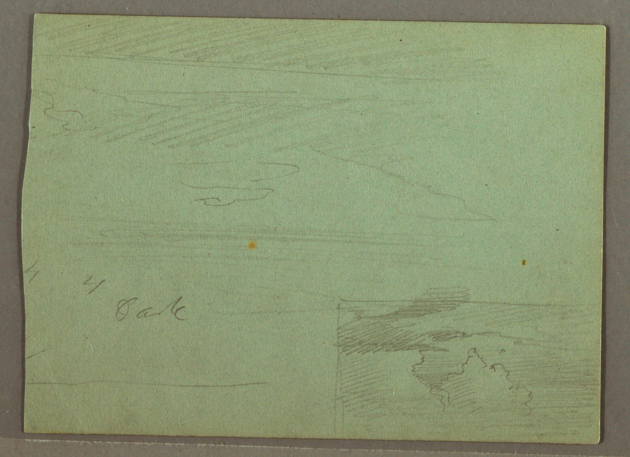 Dibujo, Cielo nublado sobre una cresta, agosto de 1871 de Frederic Edwin Church