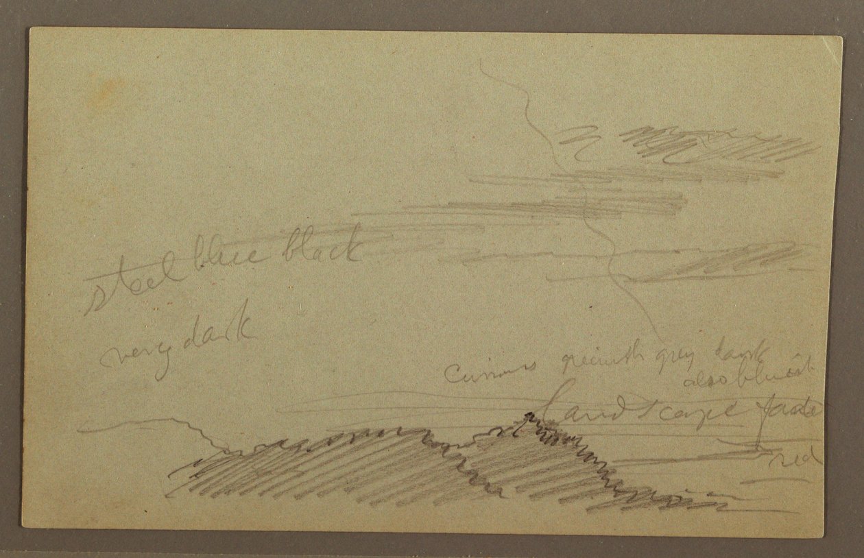 Dibujo, Cielo nublado, posiblemente 1860s de Frederic Edwin Church