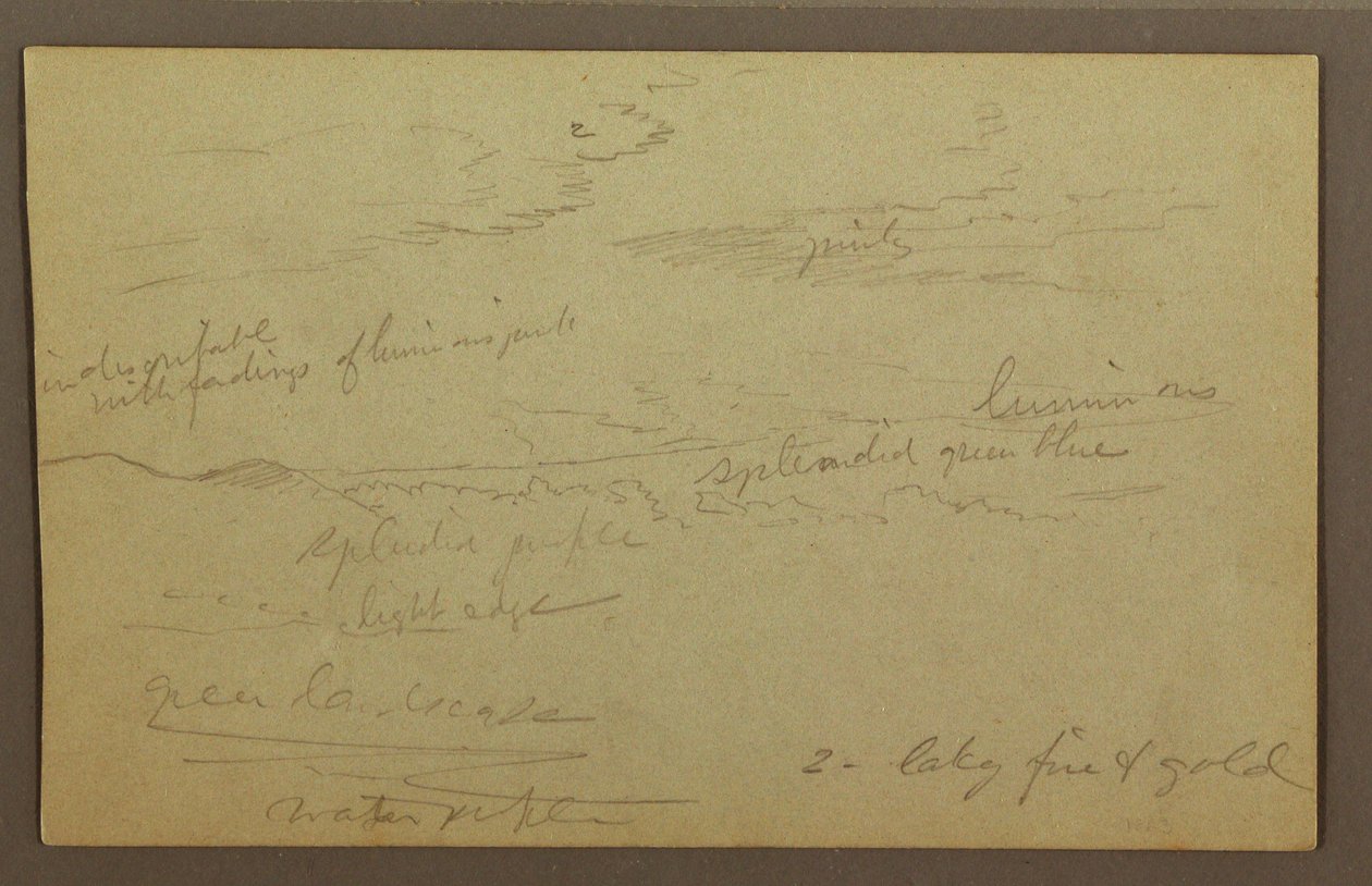 Dibujo, Cielo nublado, posiblemente 1860s de Frederic Edwin Church