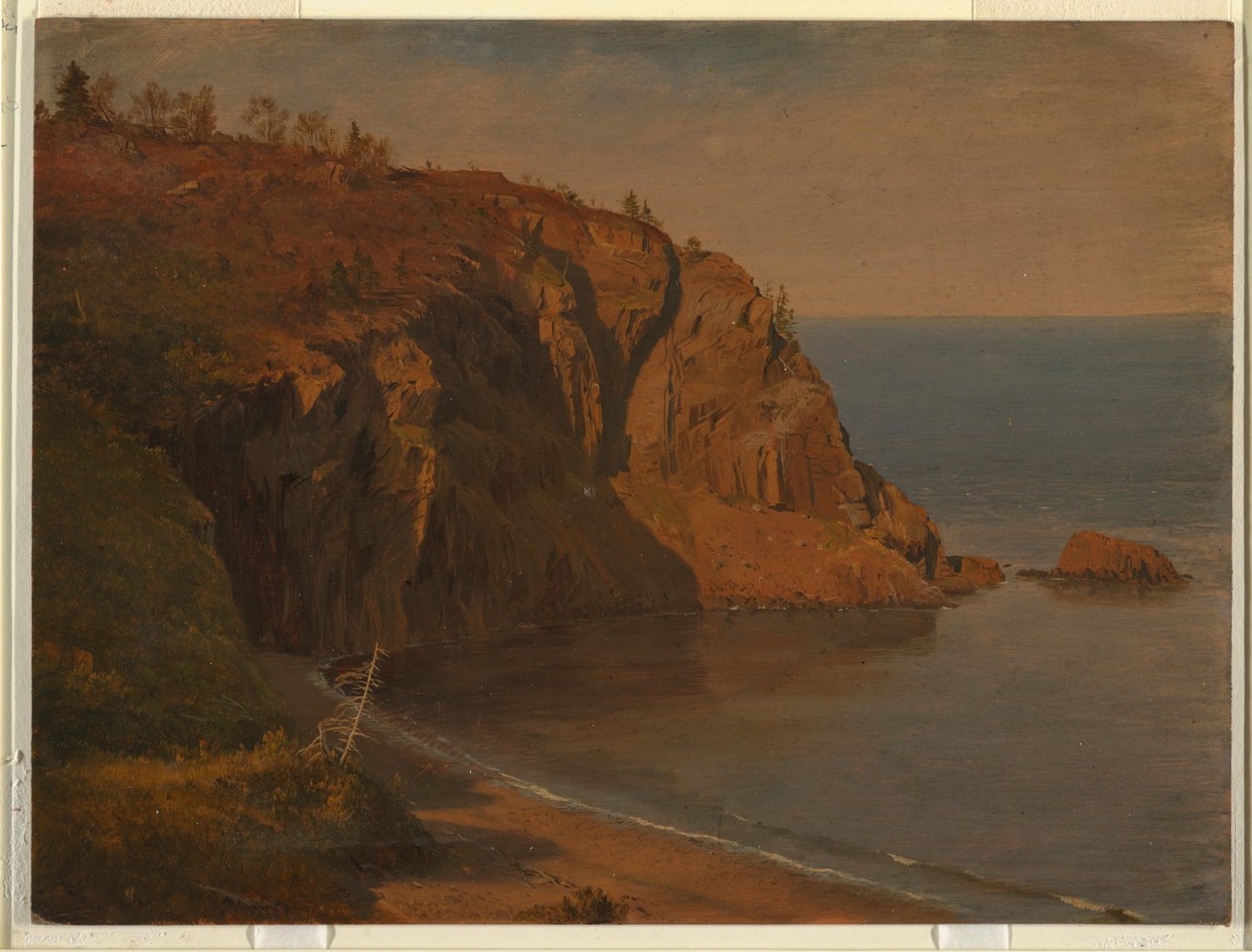 Dibujo, Costa de la isla de Grand Manan, Canadá, agosto o septiembre de 1851 de Frederic Edwin Church