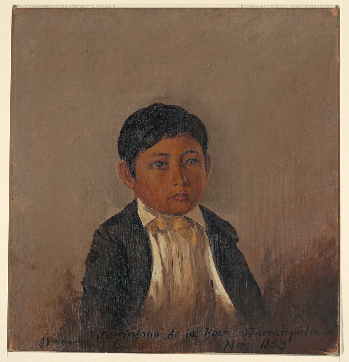 Dibujo, Colombia, Barranquilla, retrato de niño, mayo de 1853 de Frederic Edwin Church
