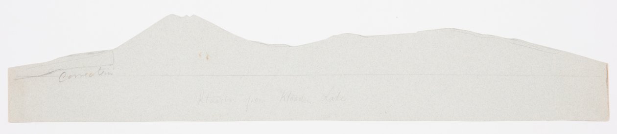 Dibujo, Recorte de la cresta del monte Katahdin, Maine, ca. 1856-60 de Frederic Edwin Church