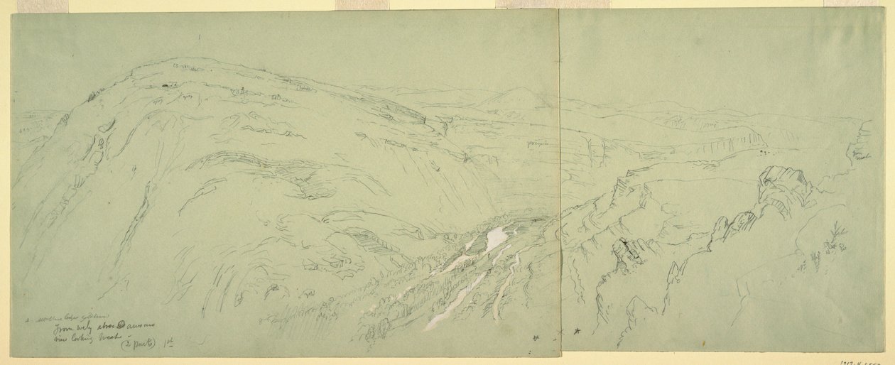 Dibujo, Vista lejana de Damasco, Siria, 1868 de Frederic Edwin Church