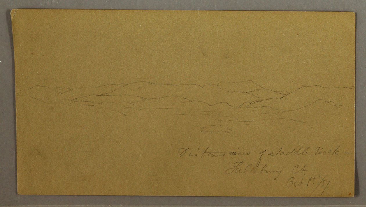 Dibujo, Vista lejana de la montaña Saddleback, Maine, 1 de octubre de 1867 de Frederic Edwin Church