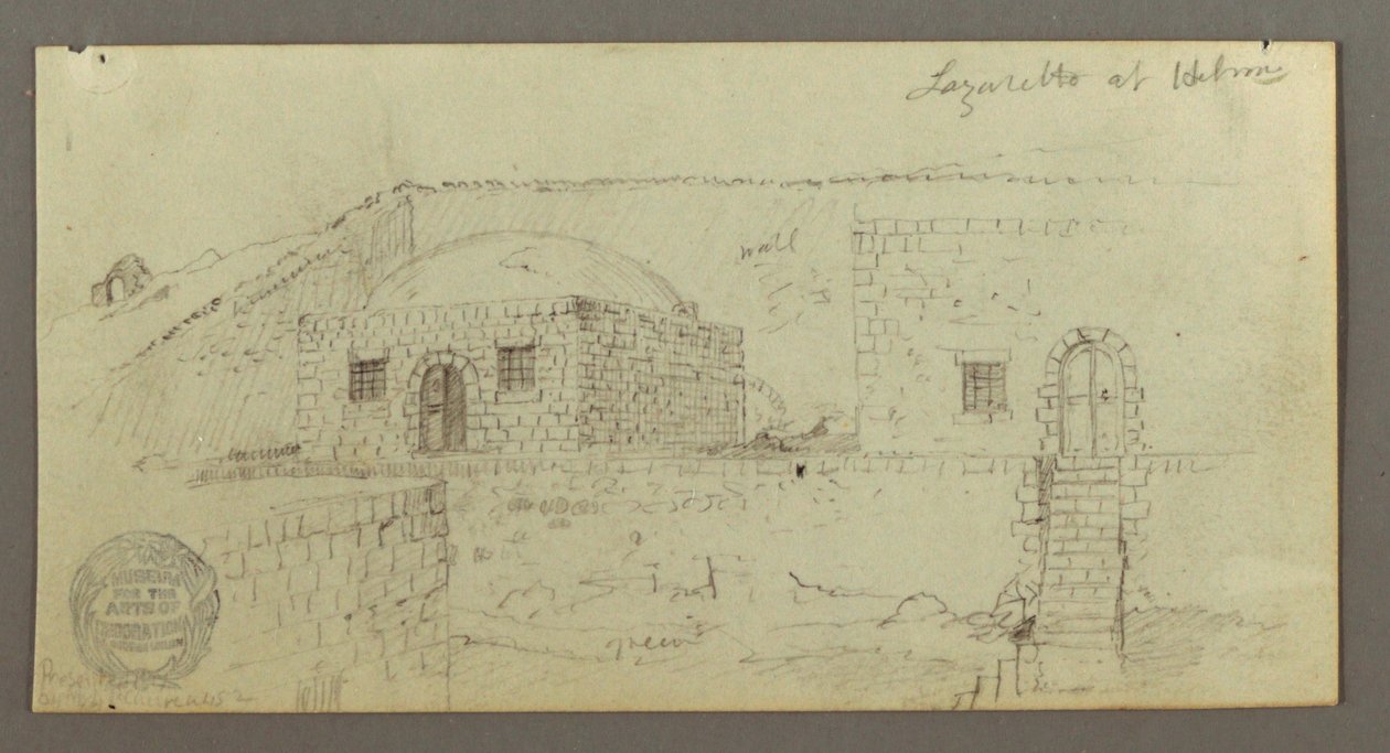 Dibujo, Casa abovedada, Casa con escalera, febrero posiblemente 1868 de Frederic Edwin Church