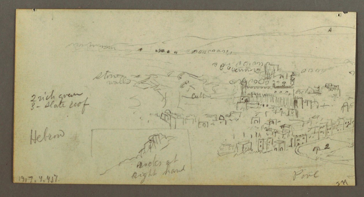 Dibujo, Casa abovedada, Casa con escalera, febrero posiblemente 1868 de Frederic Edwin Church