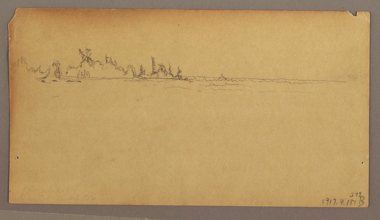 Dibujo, Doble arco iris sobre las cataratas, río Niágara, posiblemente 1858 de Frederic Edwin Church