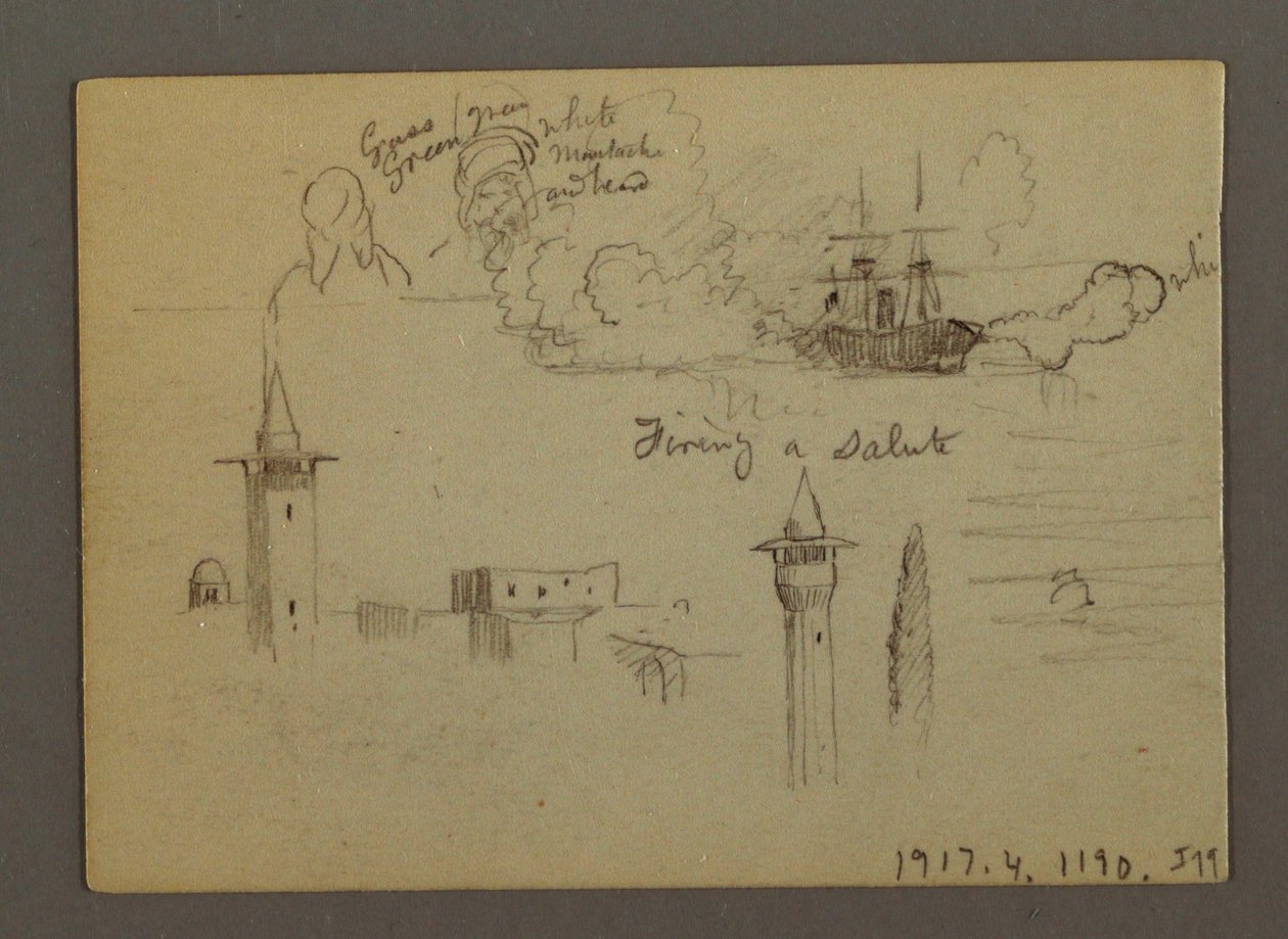 Dibujo, Estudios de figuras, Velero, Arco iris, posiblemente 1868 de Frederic Edwin Church