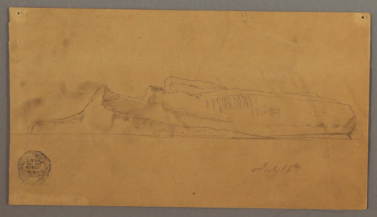 Dibujo, Iceberg flotante, 16 de julio de 1859 de Frederic Edwin Church