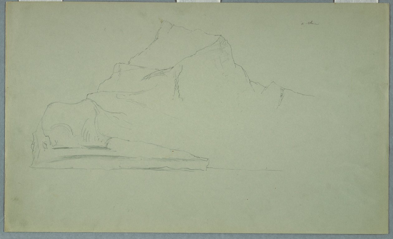 Dibujo, Iceberg flotante, junio o julio de 1859 de Frederic Edwin Church