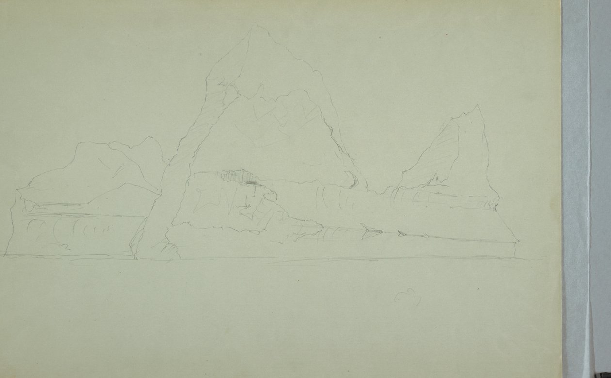 Dibujo, Iceberg flotante, junio o julio de 1859 de Frederic Edwin Church
