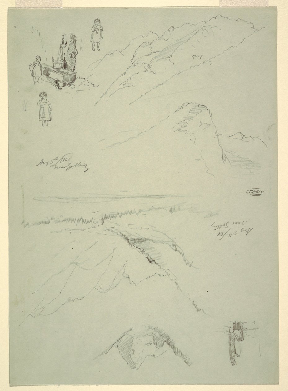 Dibujo, de "cerca de Golling", Austria, 5 de agosto de 1868 de Frederic Edwin Church