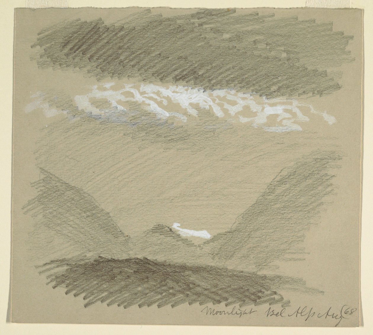 Dibujo, Desde los Alpes berneses, Bel Alp, agosto de 1868 de Frederic Edwin Church