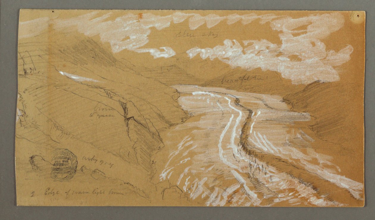 Dibujo, Glacier, 21 de agosto de 1868 de Frederic Edwin Church