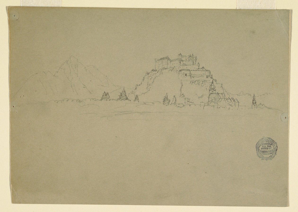 Dibujo, Hehensalzburg, Austria (verso), 1868 de Frederic Edwin Church