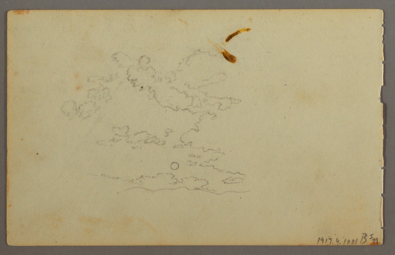 Dibujo, Hill Range, posiblemente 1844 de Frederic Edwin Church