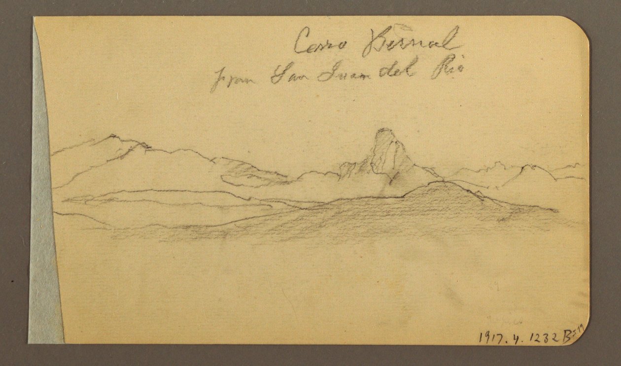 Dibujo, Colinas y cordilleras, Pico San Bernal, 1889 de Frederic Edwin Church