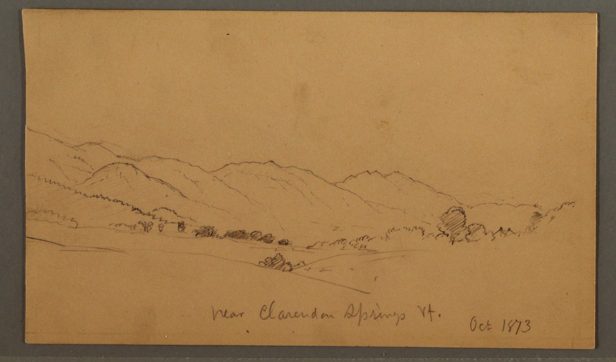Dibujo, Colinas y valle, octubre de 1873 de Frederic Edwin Church