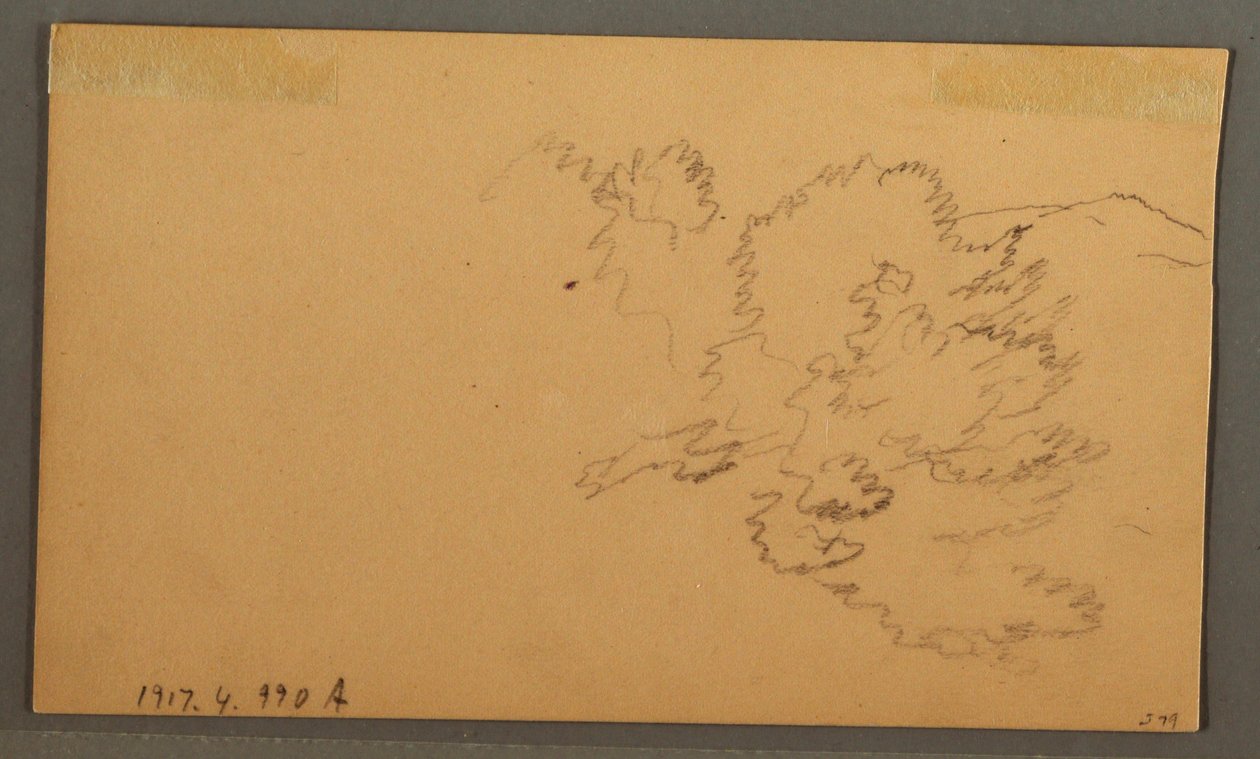 Dibujo, Colinas y valle, octubre de 1873 de Frederic Edwin Church