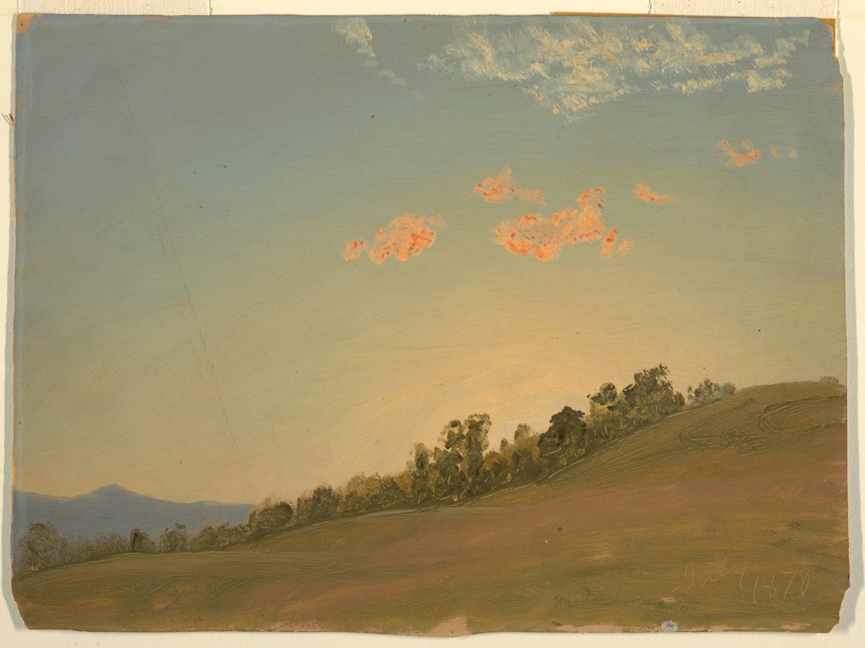 Dibujo, Hillside, Hudson, Nueva York, julio de 1870 de Frederic Edwin Church