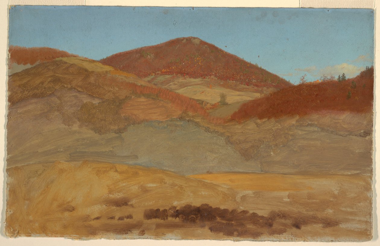 Dibujo, Paisaje de colinas, otoño, 1870-80 de Frederic Edwin Church