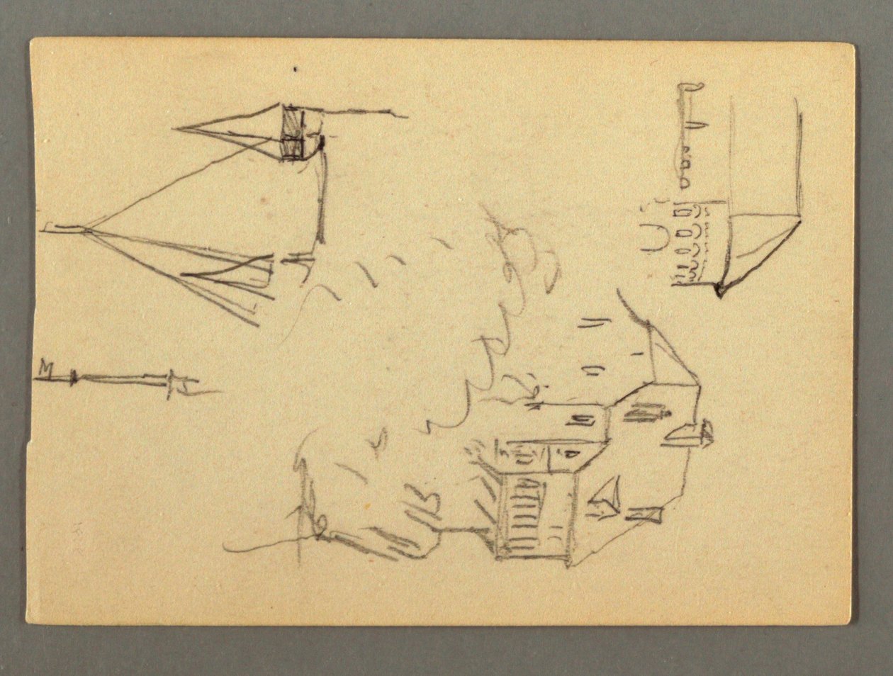 Dibujo, Casa sobre acantilado, Torres, posiblemente 1868 de Frederic Edwin Church