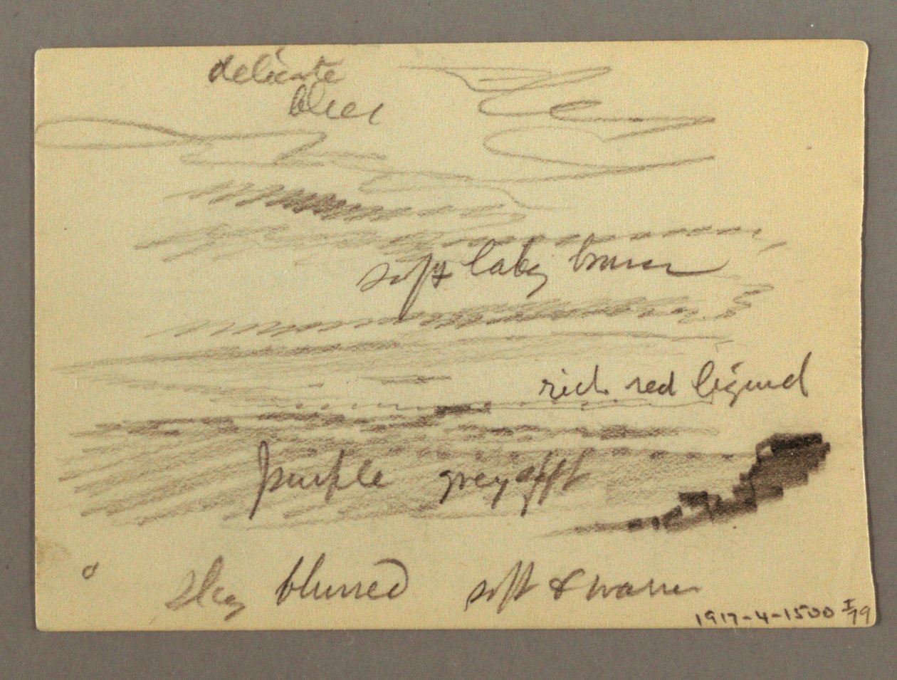 Dibujo, Casa, posiblemente 1868-69 de Frederic Edwin Church