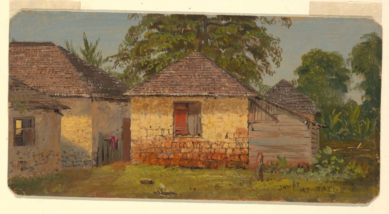 Dibujo, Casas, "Monte Salus", junio de 1865 de Frederic Edwin Church