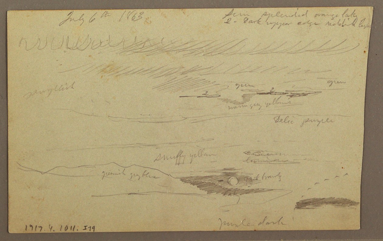Dibujo, Valle del Hudson, 1863 de Frederic Edwin Church
