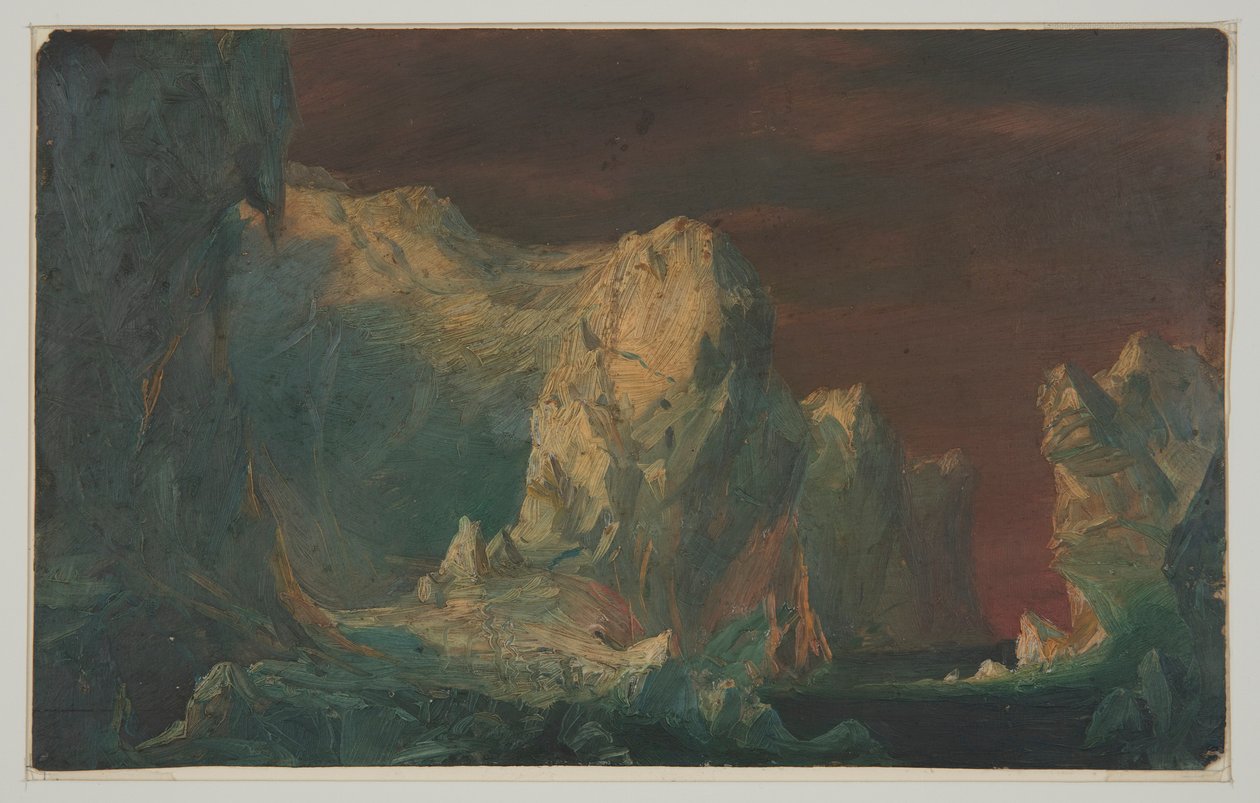 Dibujo, Fantasía de iceberg, probablemente 1859 de Frederic Edwin Church