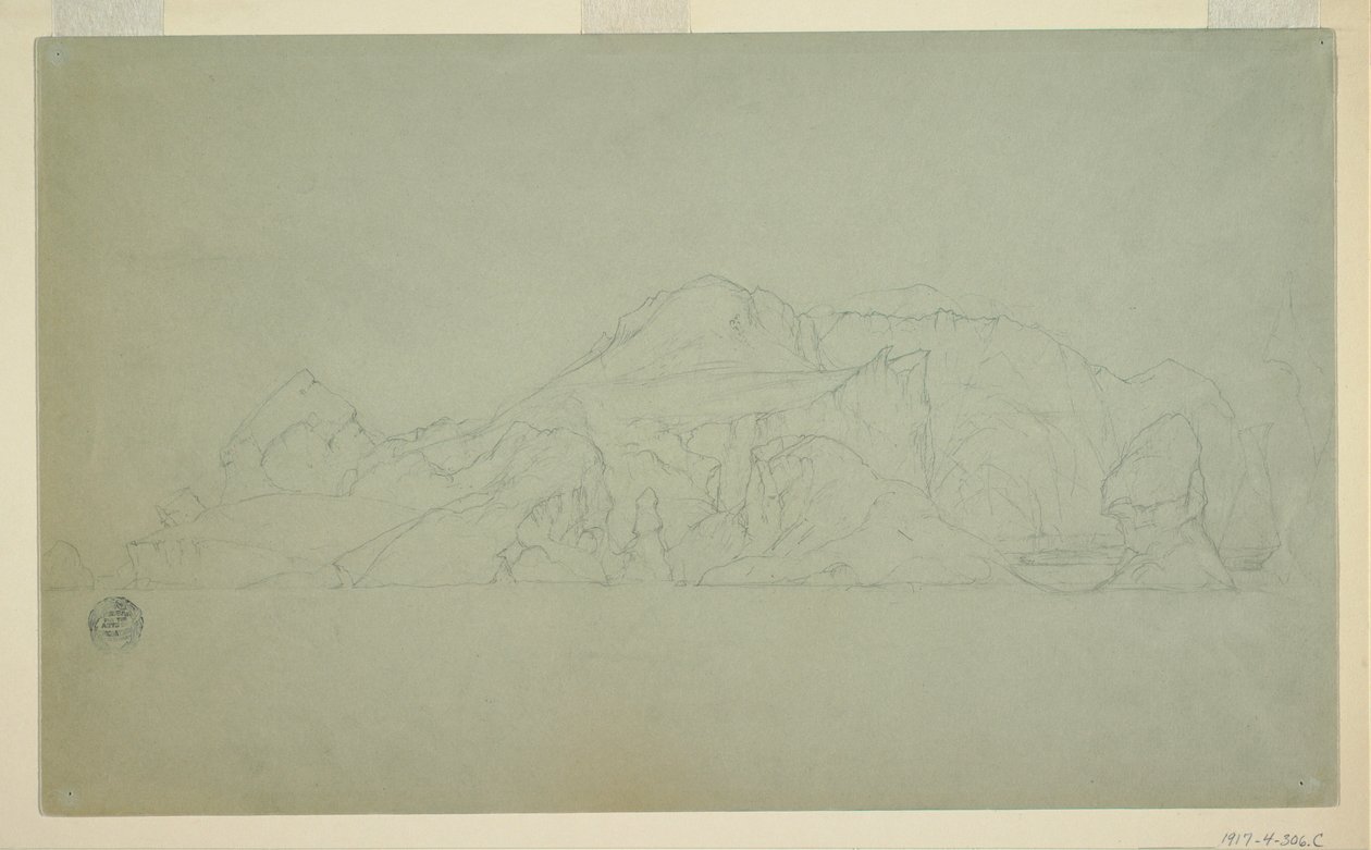 Dibujo, Iceberg, junio o julio de 1859 de Frederic Edwin Church