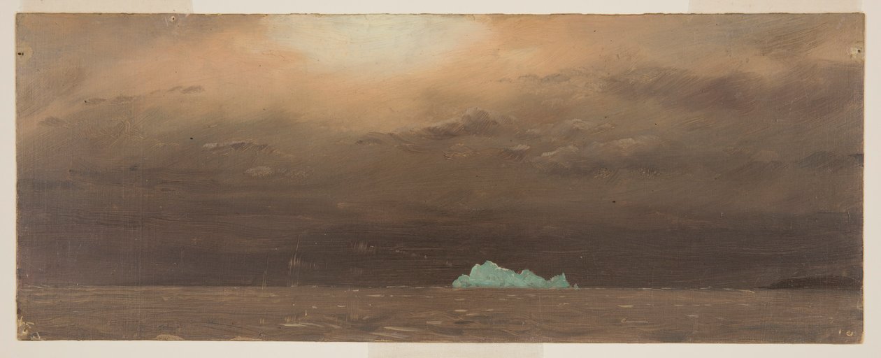 Dibujo, Iceberg, Terranova, 1859 de Frederic Edwin Church