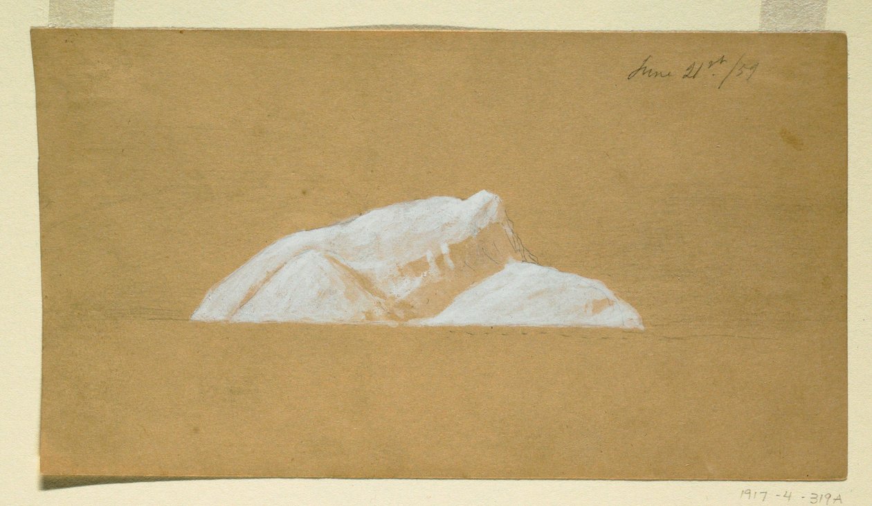 Dibujo, Iceberg, Terranova, 21 de junio de 1859 de Frederic Edwin Church