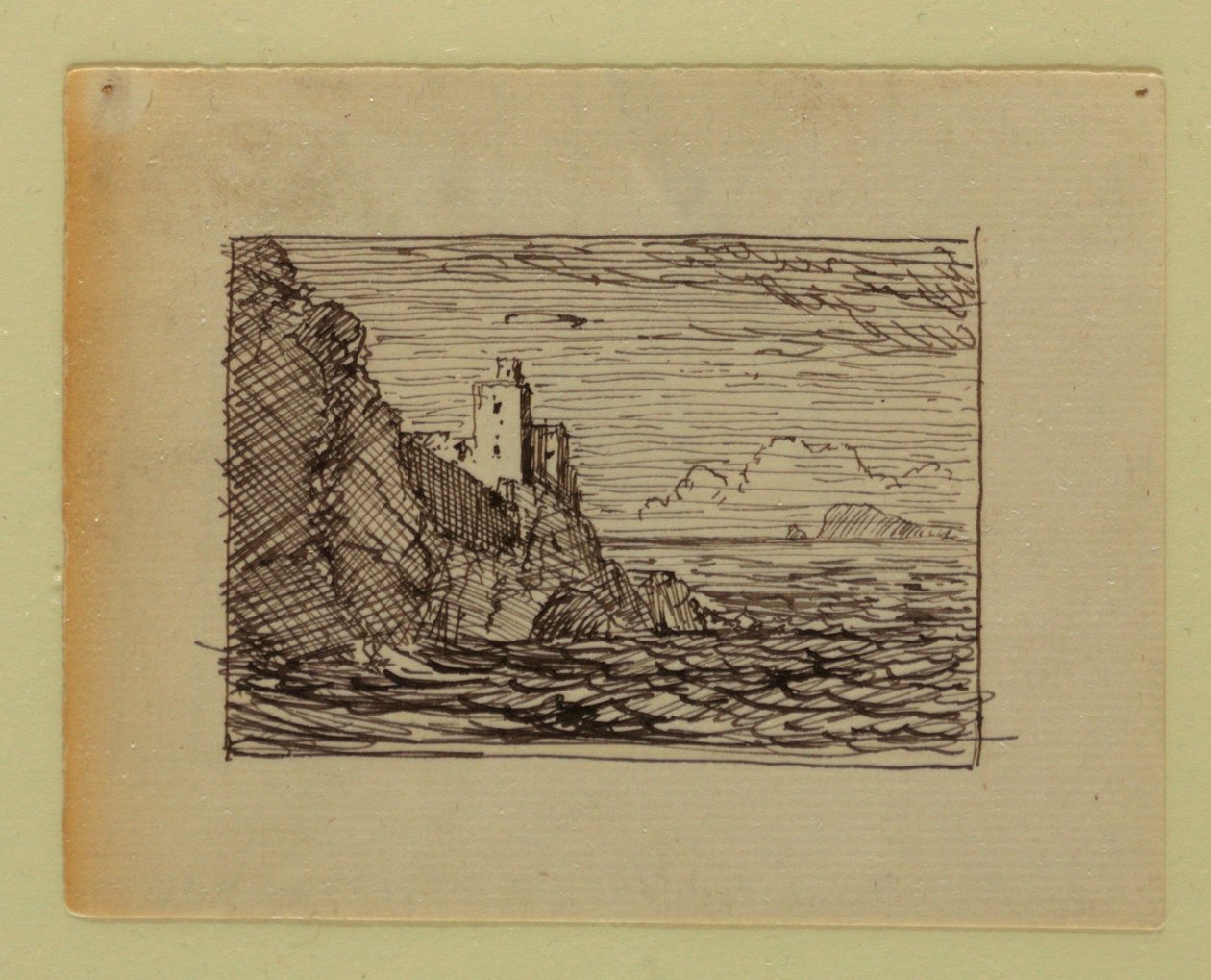 Dibujo, Paisaje imaginario, hacia 1850 de Frederic Edwin Church