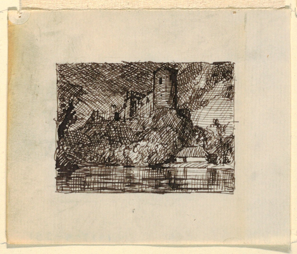 Dibujo, Paisaje imaginario con, ca. 1870-73 de Frederic Edwin Church