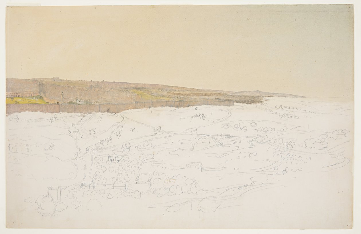 Dibujo, Jerusalén, vista general, abril (), 1868 de Frederic Edwin Church