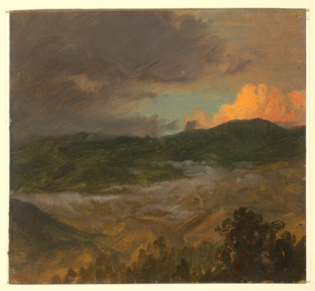 Dibujo, Paisaje, 1865 de Frederic Edwin Church