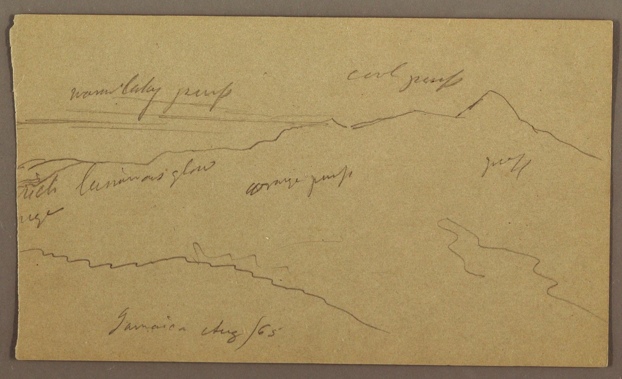 Dibujo, Paisaje, agosto de 1865 de Frederic Edwin Church
