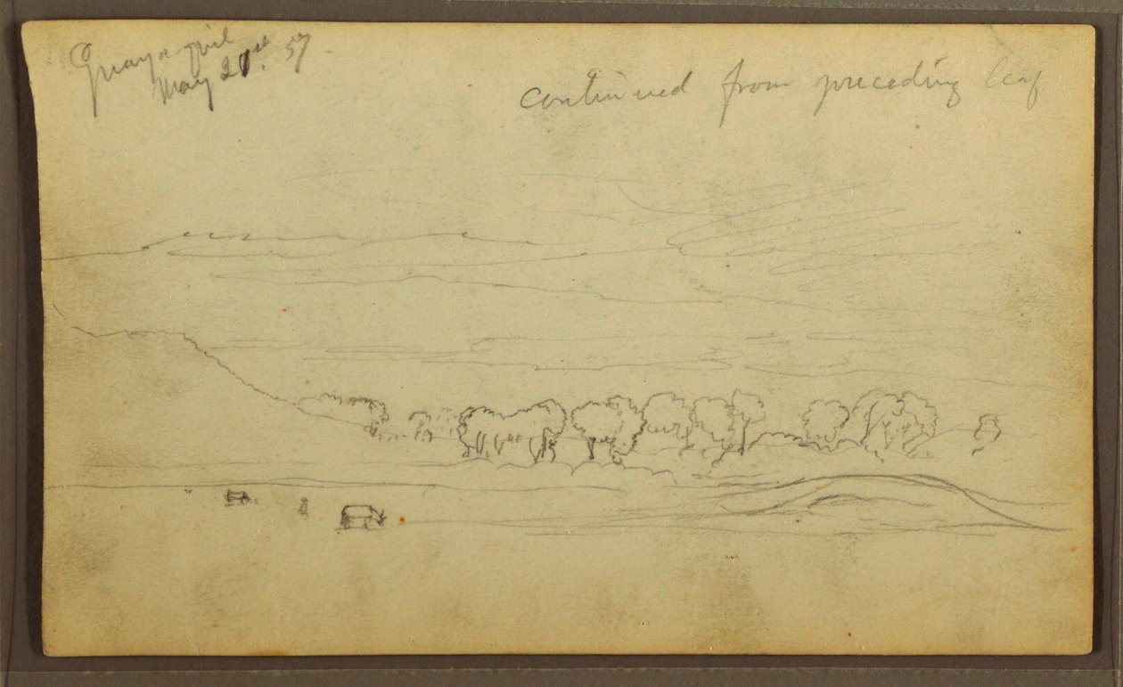 Dibujo, Paisaje, Guayaquil, Ecuador, 21 de mayo de 1857 de Frederic Edwin Church