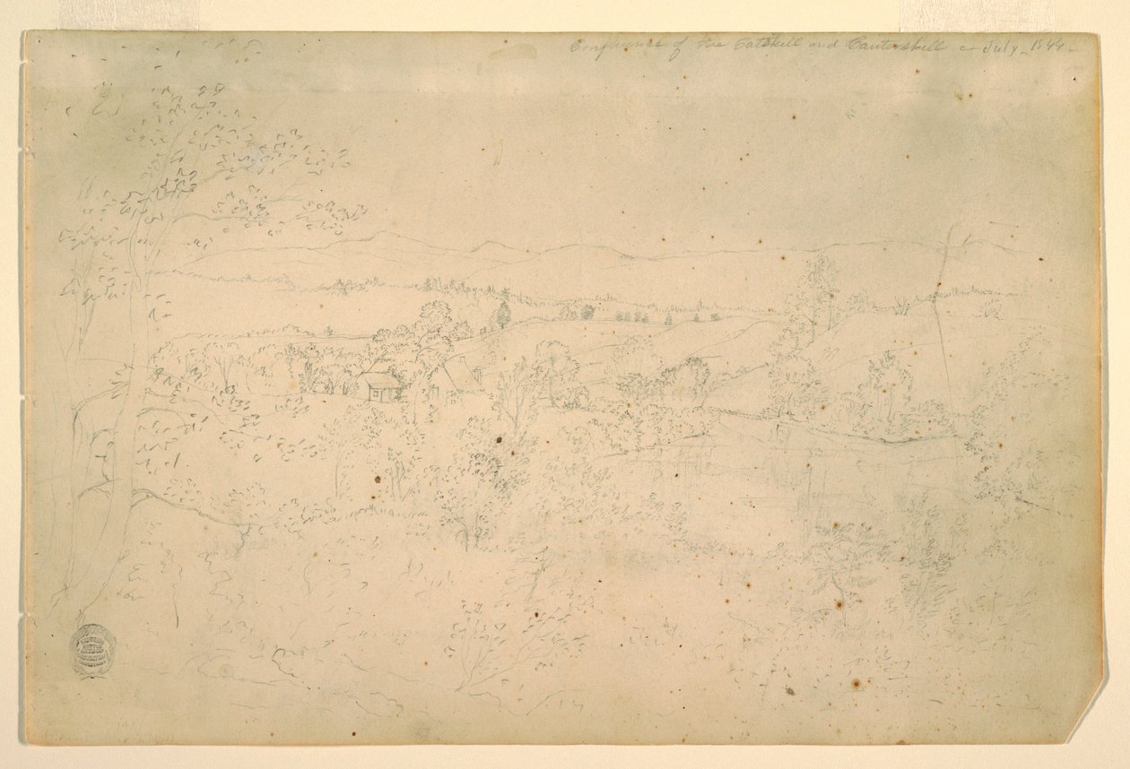 Dibujo, Paisaje, julio de 1844 de Frederic Edwin Church