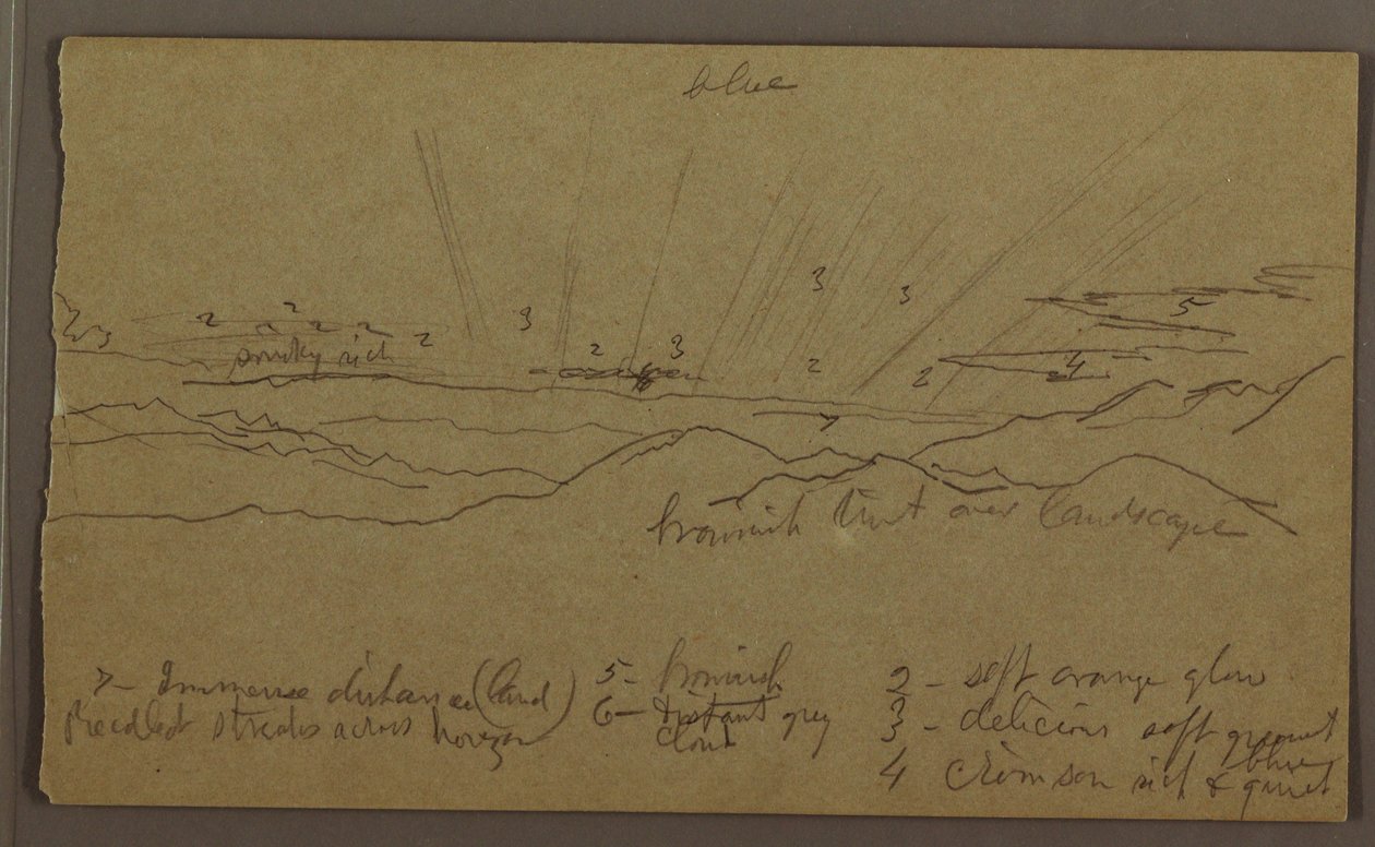 Dibujo, Paisaje, mayo-agosto de 1865 de Frederic Edwin Church