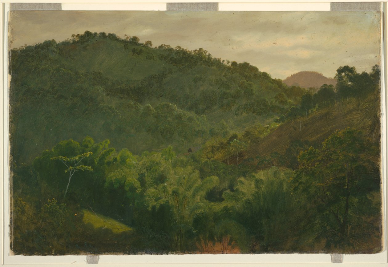 Dibujo, Paisaje de Jamaica, Antillas, 1865 de Frederic Edwin Church