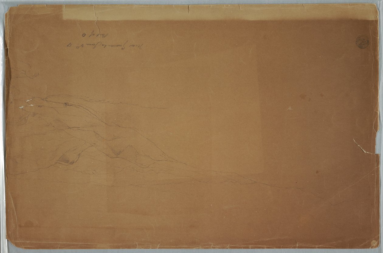 Dibujo, Paisaje cerca de Guaranda, Ecuador, 4 de junio de 1857 de Frederic Edwin Church