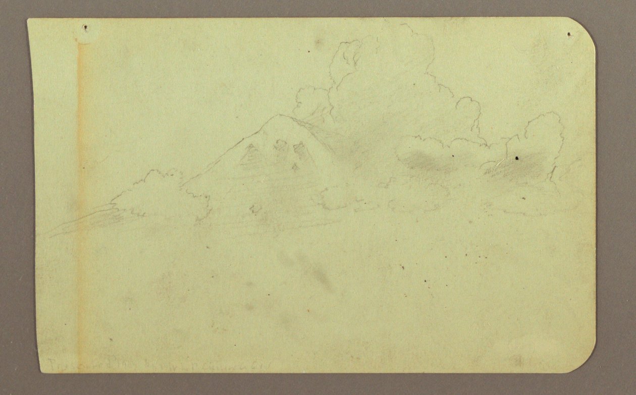 Dibujo, Paisaje con nubes; reverso: Montaña, 1883 de Frederic Edwin Church