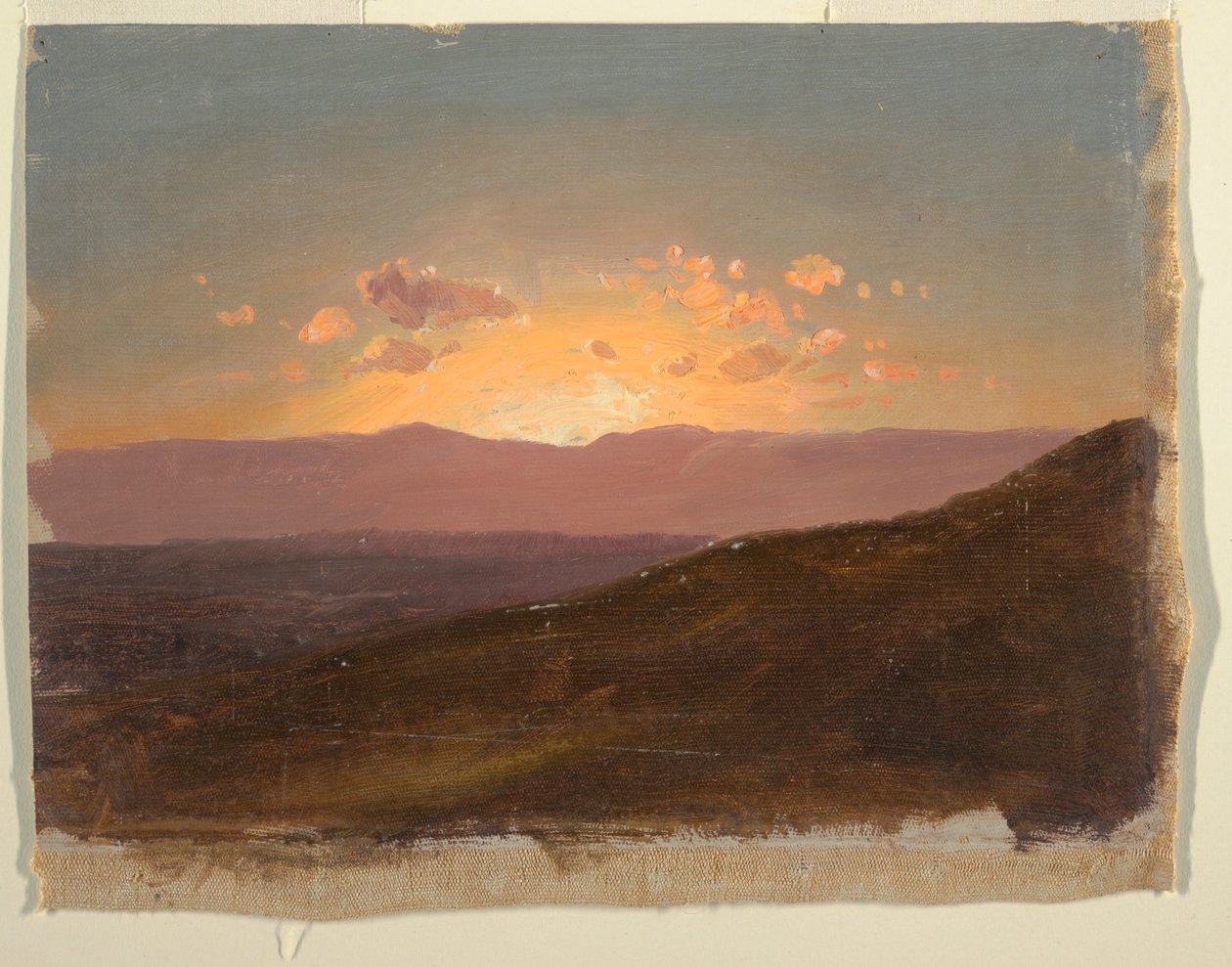 Dibujo, Mirando a través del valle de Hudson, 14 de agosto de 1867  de Frederic Edwin Church