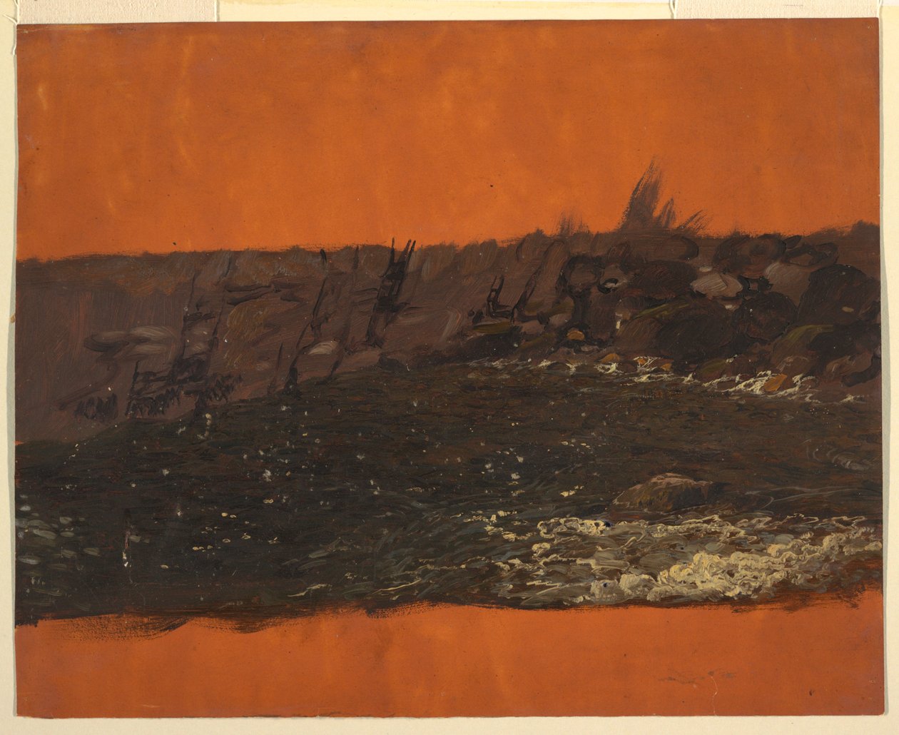 Dibujo, Costa de Maine, ca. 1850 de Frederic Edwin Church